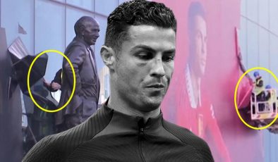Old Trafford’daki Ronaldo görseli kaldırıldı! Sebebi röportaj mı? Gerçek ortaya çıktı…