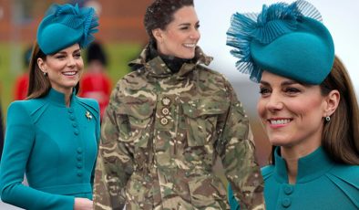 Asker yeşilini çıkardı, prenses yeşilini giydi: Kate Middleton bir kez daha herkesi büyüledi